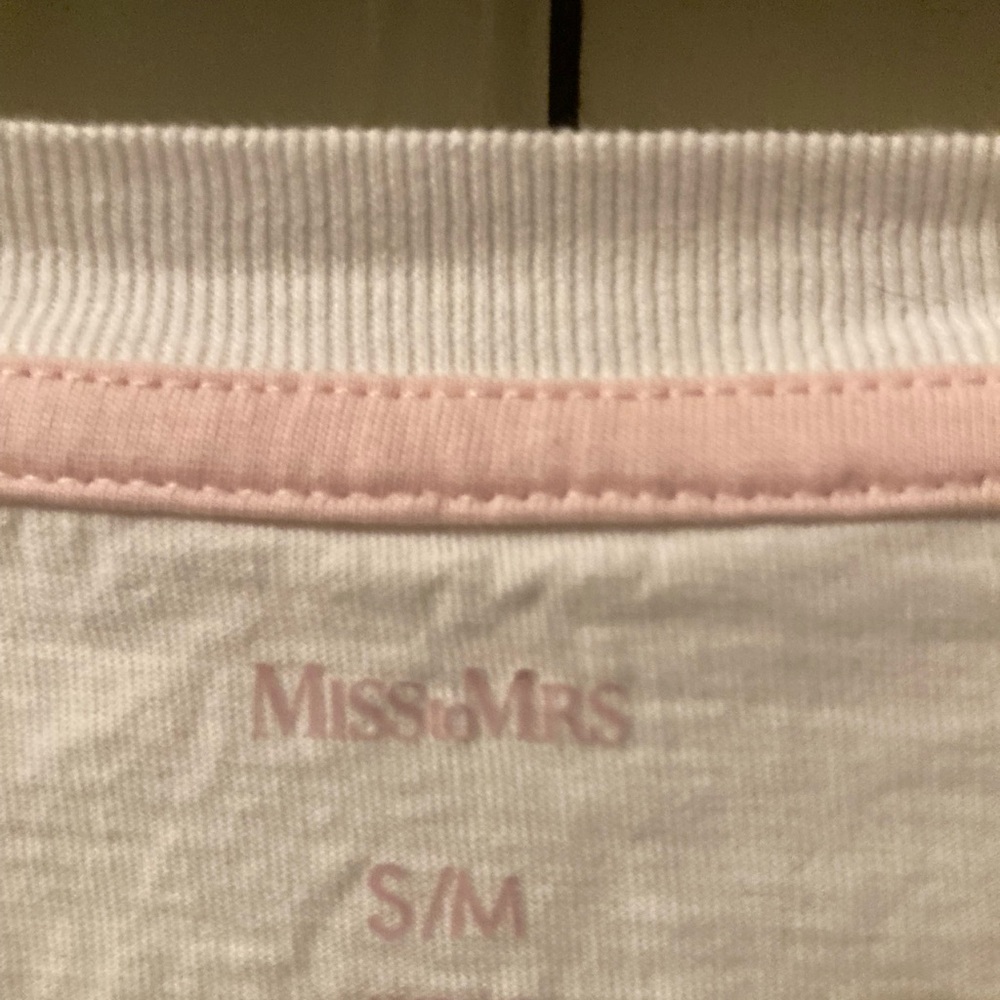 White "BRIDE" Embroidered Short Sleeve Tee - Picture 4 of 6
